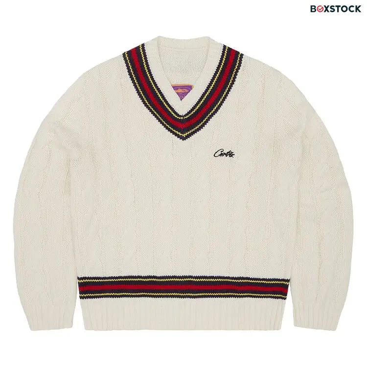 Corteiz Wimbledon Knit Sweater 'White' Fall/Winter 2023