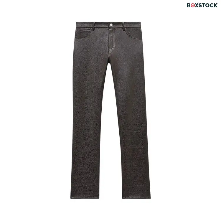 Courrèges 5-Pocket Vinyl Pants 'Chocolate' Brown Fall/Winter 2022