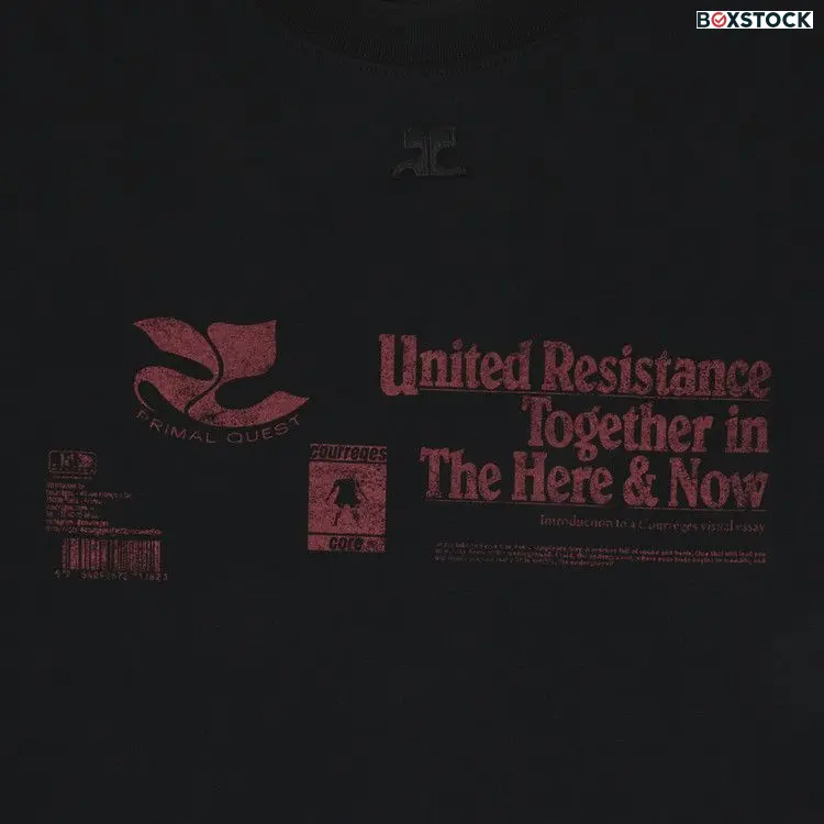 Courrèges AC Straight Printed Long-Sleeve T-Shirt 'Black' Fall/Winter 2023