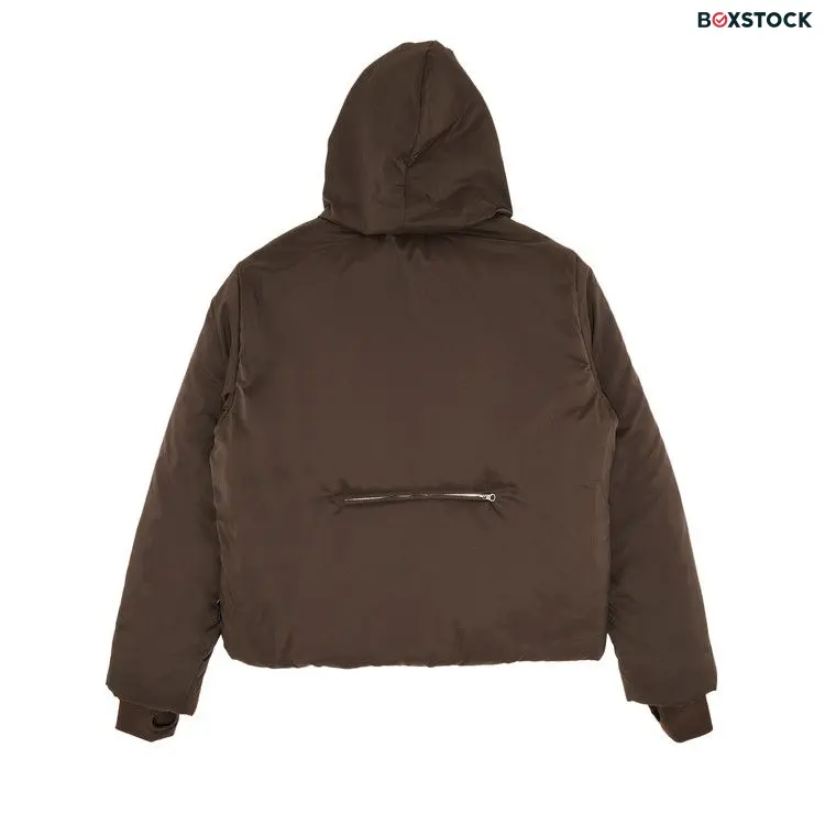 Courrèges AC Nylon Hooded Manteau 'Coffee' Brown Pre-Fall 2024