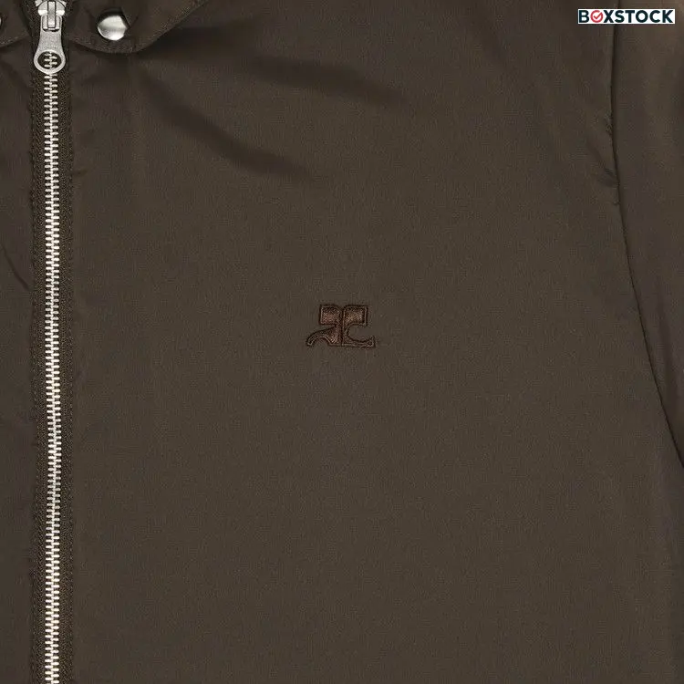 Courrèges AC Nylon Hooded Manteau 'Coffee' Brown Pre-Fall 2024