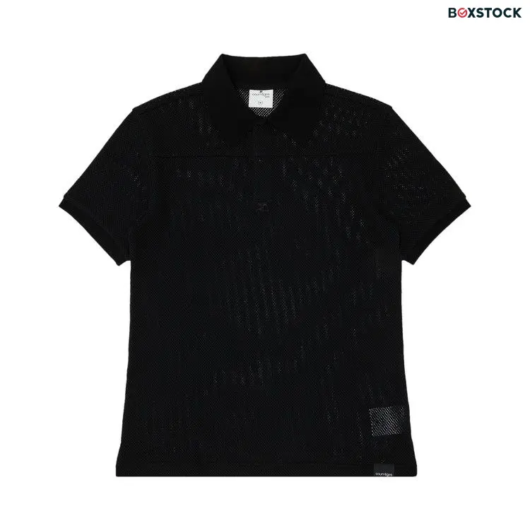 Courrèges AC Mesh Polo 'Black' Spring/Summer 2024