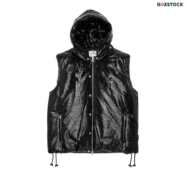 Courrèges AC Vinyl Sleeveless Puffer Jacket 'Black' Pre-Fall 2024
