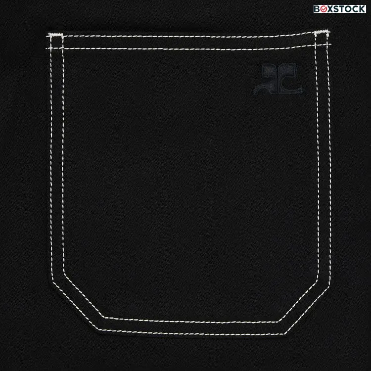 Courrèges Hammer Denim Baggy Pants 'Black/White' Pre-Fall 2024