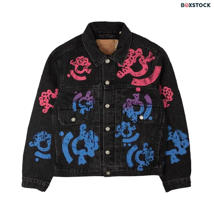 Denim Tears Bstroy Tears Type Denim Jacket 'Washed Black'