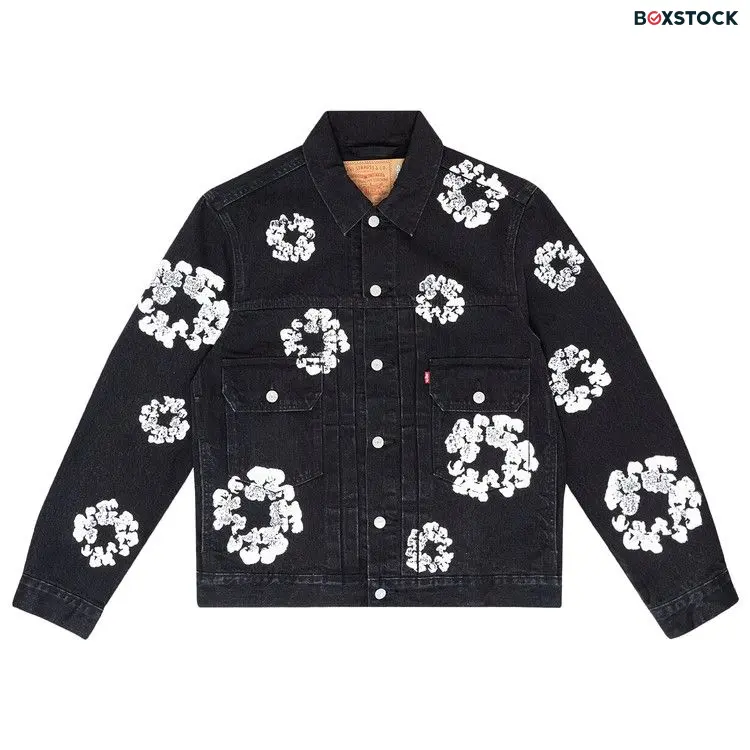 Denim Tears Type II All Over Wreath Jacket 'Black' Fall/Winter 2023