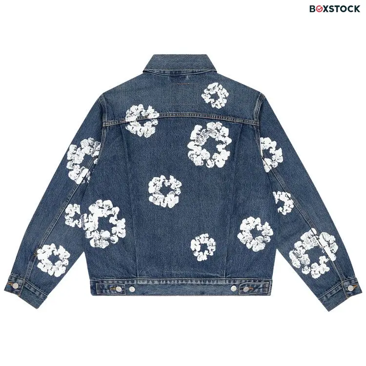 Denim Tears Type II All Over Wreath Jacket 'Dark Wash' Blue Fall/Winter 2023