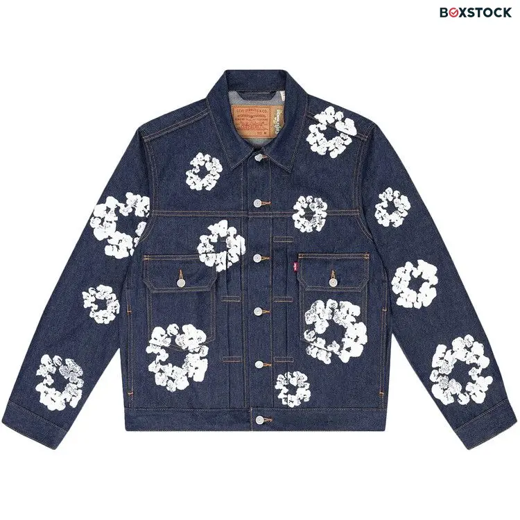 Denim Tears Type II All Over Wreath Jacket 'Raw' Blue Fall/Winter 2023