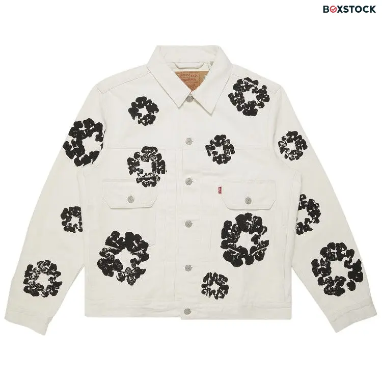 Denim Tears Type II All Over Wreath Jacket 'White' Fall/Winter 2023