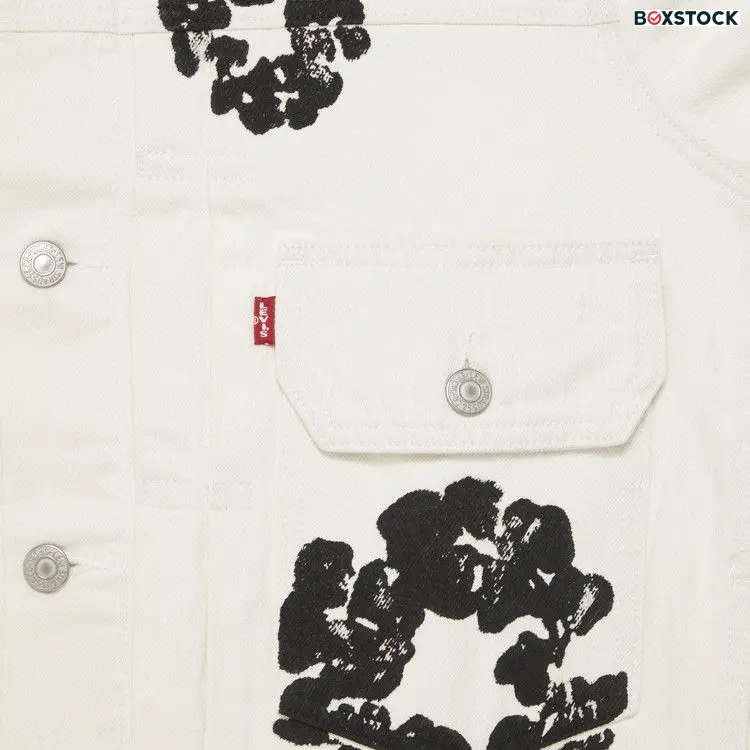 Denim Tears Type II All Over Wreath Jacket 'White' Fall/Winter 2023