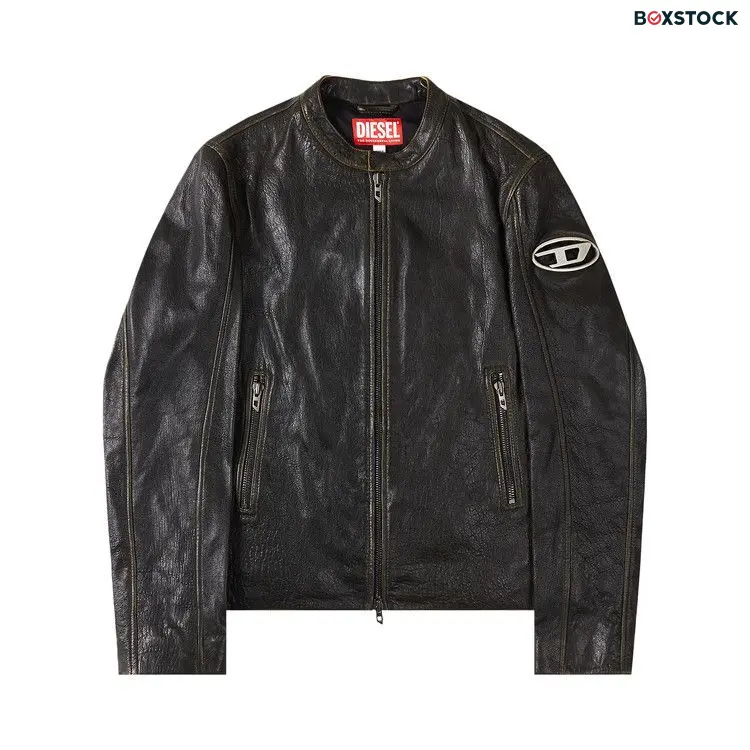 Diesel L-Cobbe Moto Leather Jacket 'Black' Spring/Summer 2024