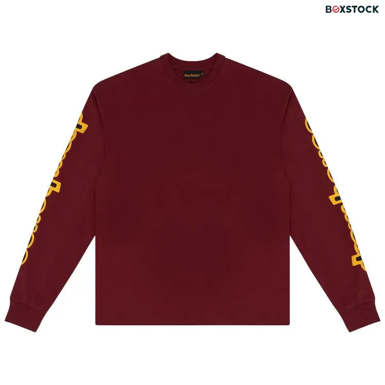 Drew House Long-Sleeve Hug Tee 'Burgundy' Red Fall/Winter 2022