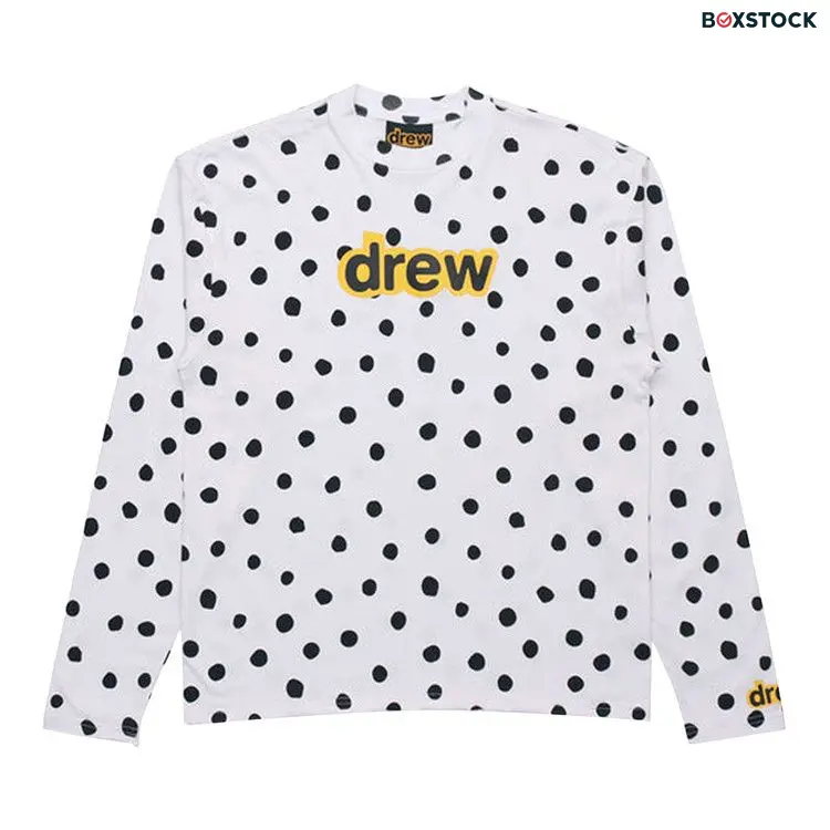 Drew House Secret Long-Sleeve Tee 'Polka Dot' Cream Spring/Summer 2021