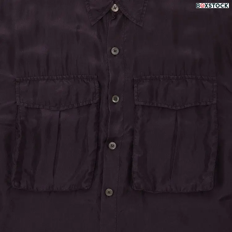 Dries Van Noten Large Pocket Shirt 'Dark Purple' Spring/Summer 2024