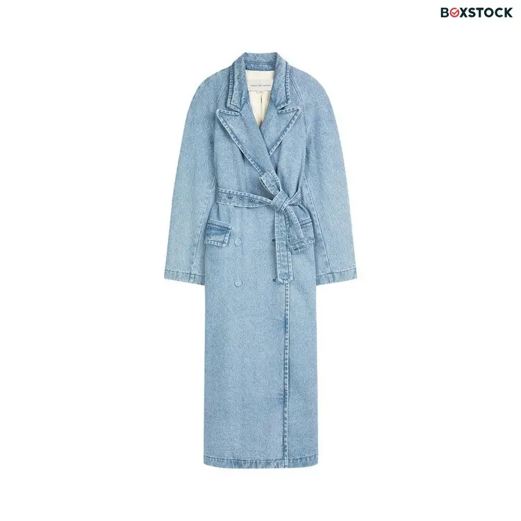 Dries Van Noten Loose Fit Rugby Denim Coat 'Light Blue' Spring/Summer 2024