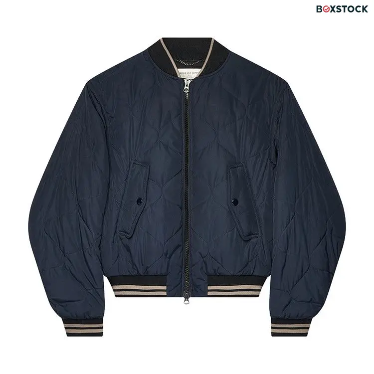 Dries Van Noten Padded Bomber Jacket 'Navy' Blue Fall/Winter 2023