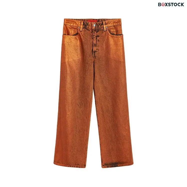 Eckhaus Latta Wide Leg Jean 'Copper' Orange Spring/Summer 2024