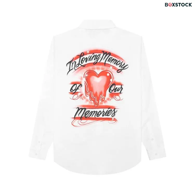 Emotionally Unavailable Airbrush Button Up 'White' Spring/Summer 2023
