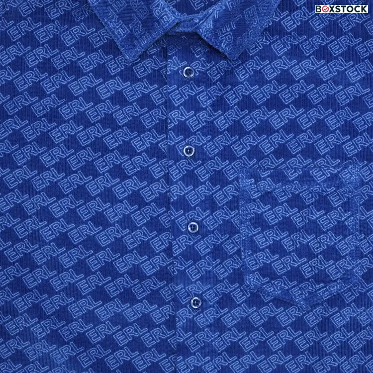 ERL Corduroy Embossed Shirt 'Blue' Fall/Winter 2022