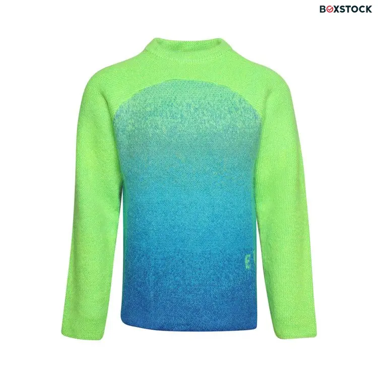 ERL Gradient Rainbow Sweater Knit 'Green' Fall/Winter 2023