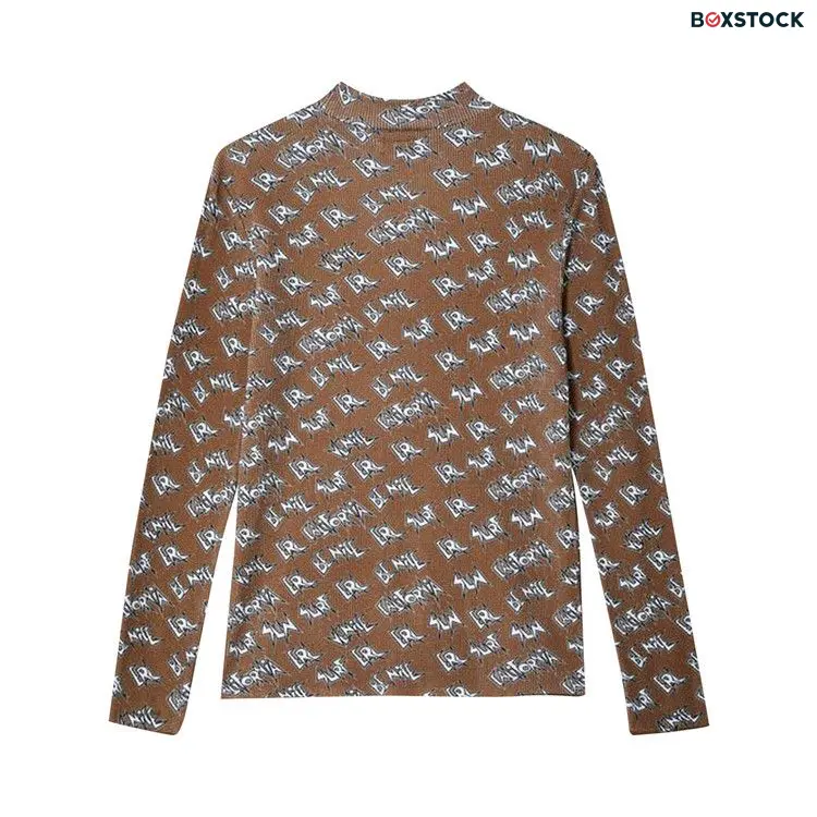 ERL Printed Waffle Long-Sleeve T-Shirt 'Brown' Spring/Summer 2023