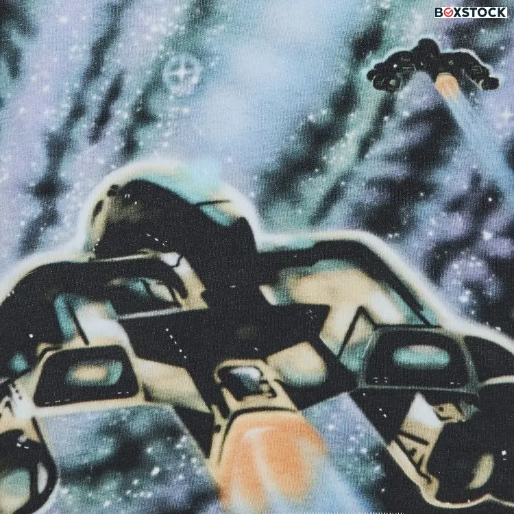 ERL Space Knit Tee 'Space Print' Blue Fall/Winter 2024