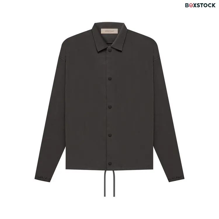 Fear of God Essentials 1977 Coaches Jacket 'Iron' Black Spring/Summer 2022