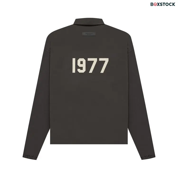 Fear of God Essentials 1977 Coaches Jacket 'Iron' Black Spring/Summer 2022
