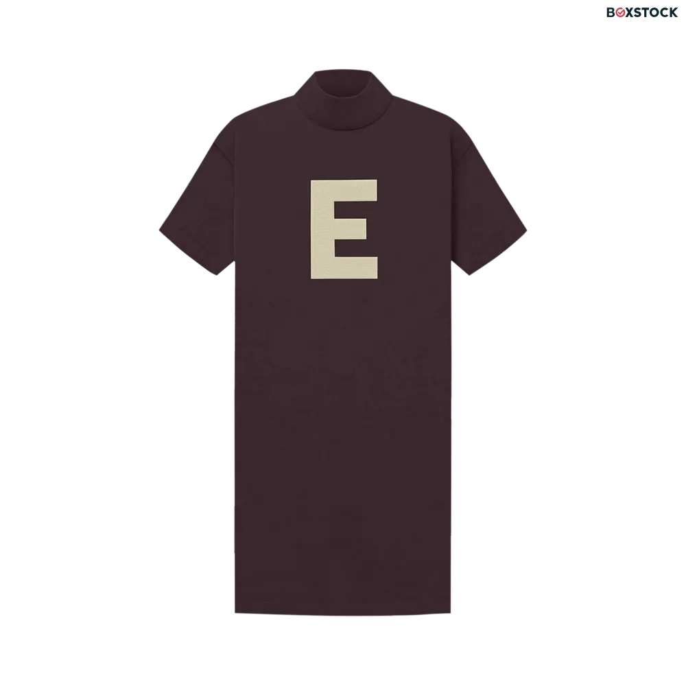Fear of God Essentials 3/4 T-Shirt Dress 'Plum' Brown Spring/Summer 2023