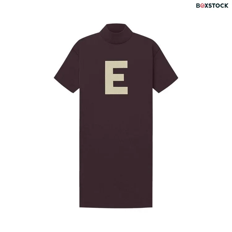 Fear of God Essentials 3/4 T-Shirt Dress 'Plum' Brown Spring/Summer 2023