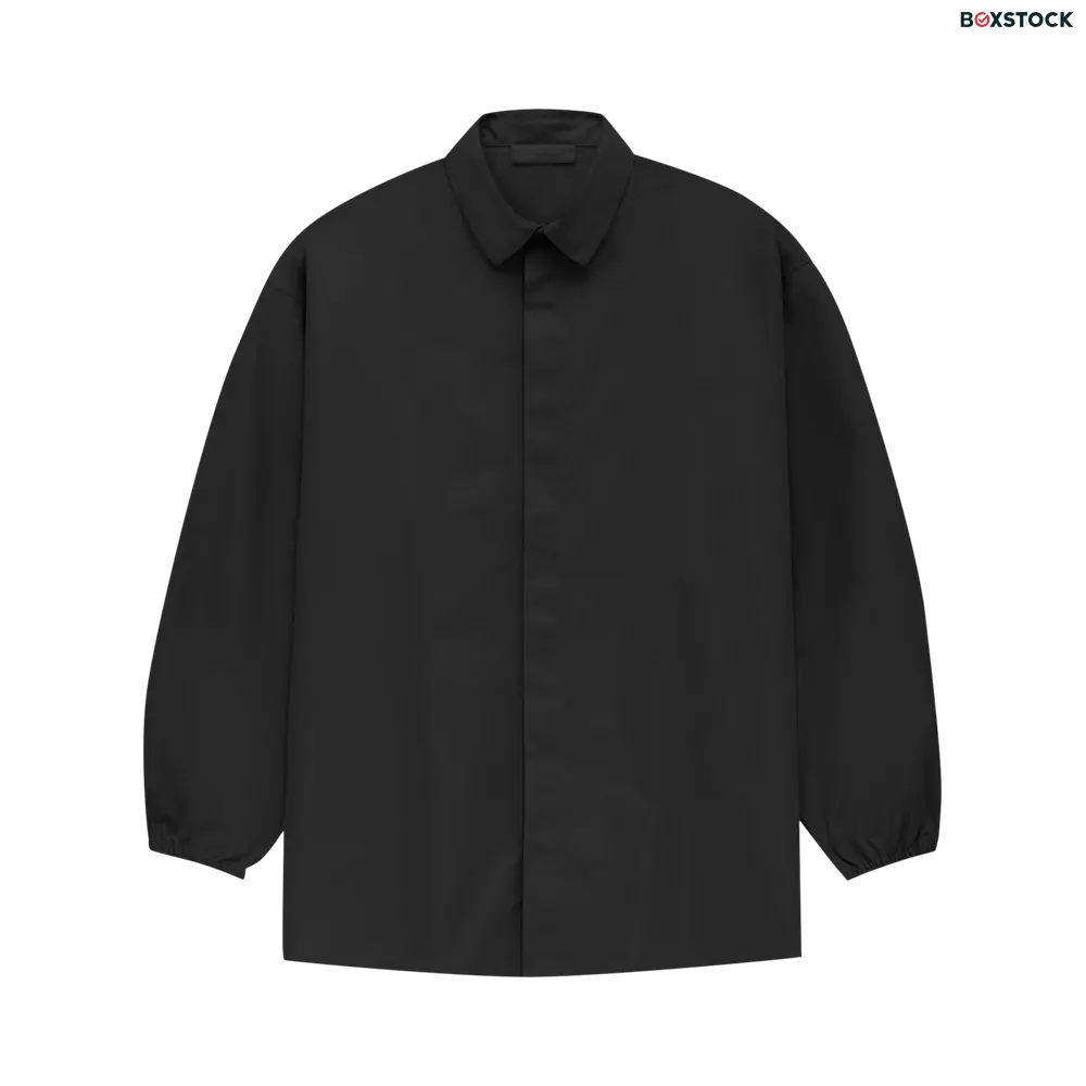 Fear of God Essentials Button Down Shirt 'Jet Black' Fall/Winter 2023