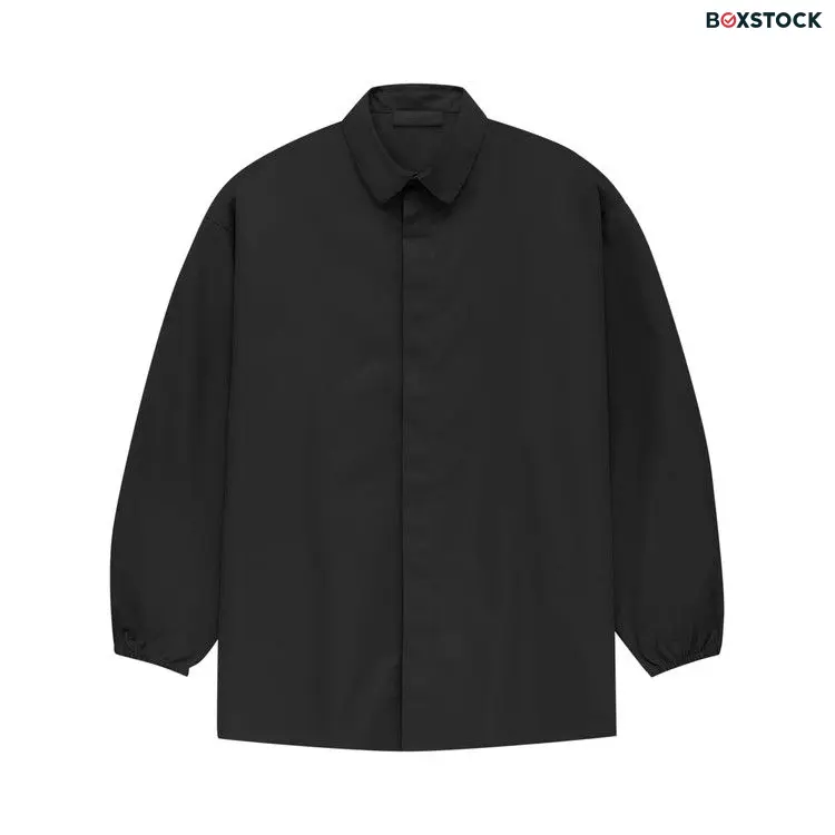 Fear of God Essentials Button Down Shirt 'Jet Black' Fall/Winter 2023