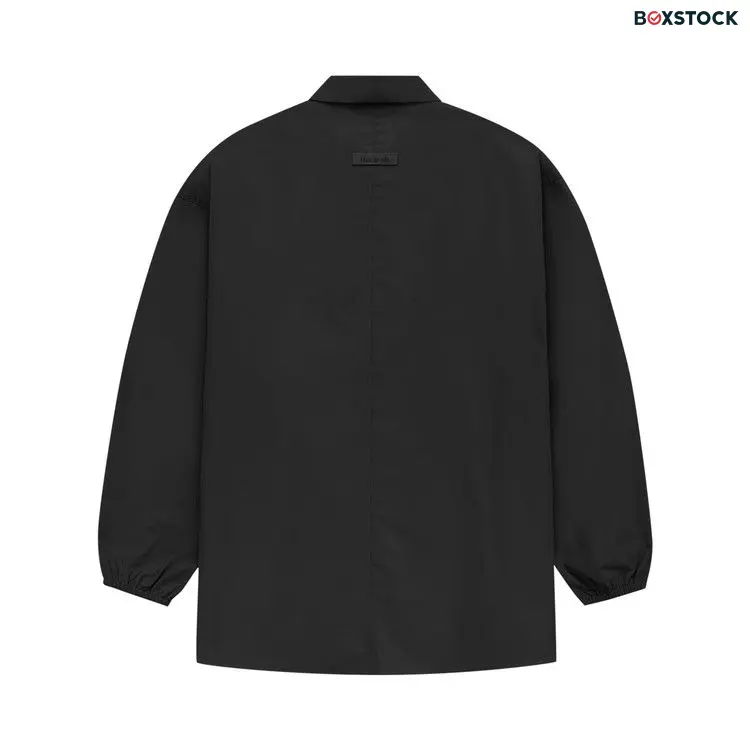 Fear of God Essentials Button Down Shirt 'Jet Black' Fall/Winter 2023