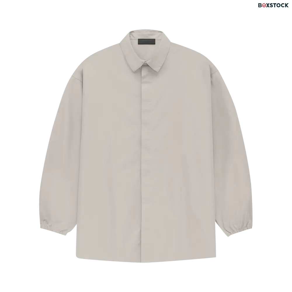 Fear of God Essentials Button Down Shirt 'Silver Cloud' Grey Fall/Winter 2023