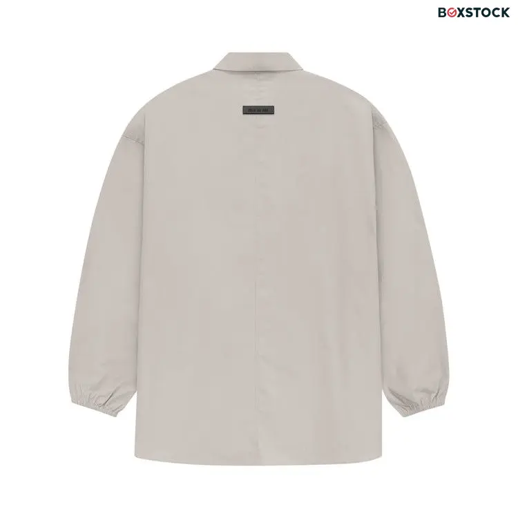 Fear of God Essentials Button Down Shirt 'Silver Cloud' Grey Fall/Winter 2023