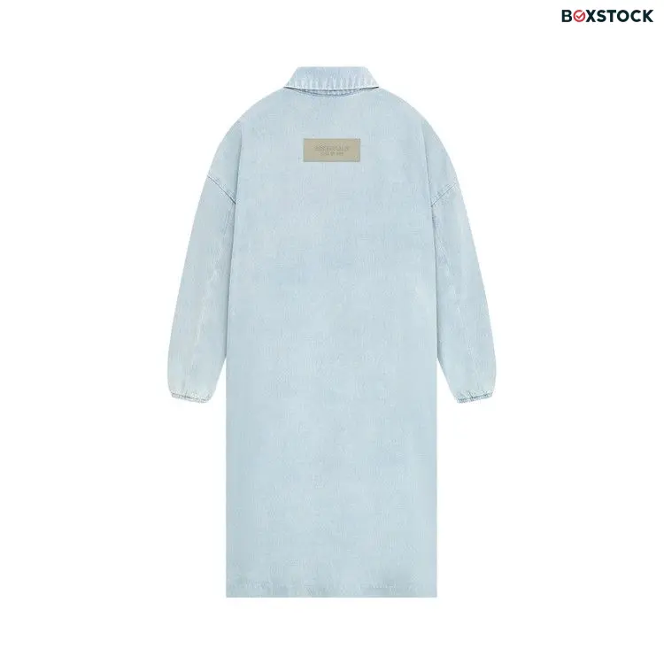 Fear of God Essentials Car Coat 'Light Washed Denim' Blue Fall/Winter 2023