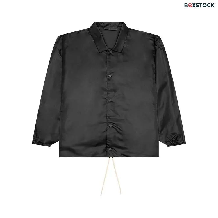 Fear of God Essentials Coaches Jacket 'Jet Black' Fall/Winter 2023