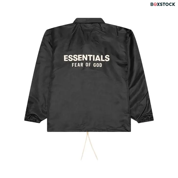 Fear of God Essentials Coaches Jacket 'Jet Black' Fall/Winter 2023