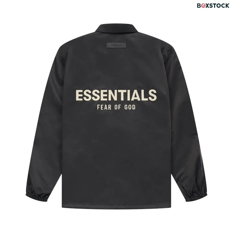 Fear of God Essentials Coaches Jacket 'Iron' Black Spring/Summer 2022