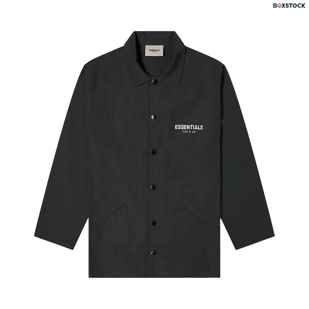 Fear of God Essentials Coaches Jacket 'Strech Limo' Black Spring/Summer 2022