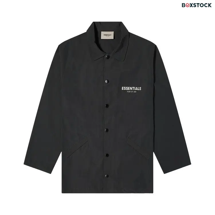 Fear of God Essentials Coaches Jacket 'Strech Limo' Black Spring/Summer 2022