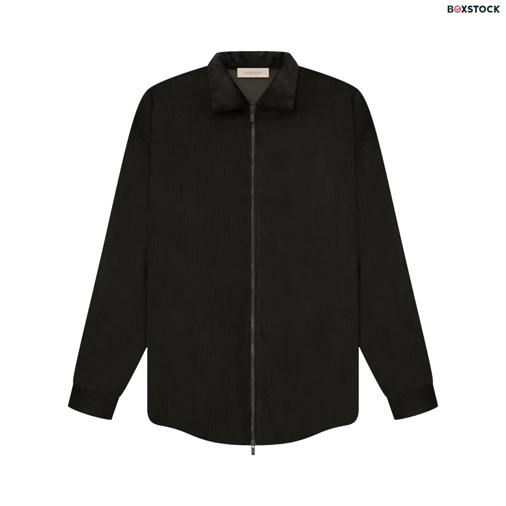 Fear of God Essentials Corduroy Shirt Jacket 'Off Black' Spring/Summer 2023