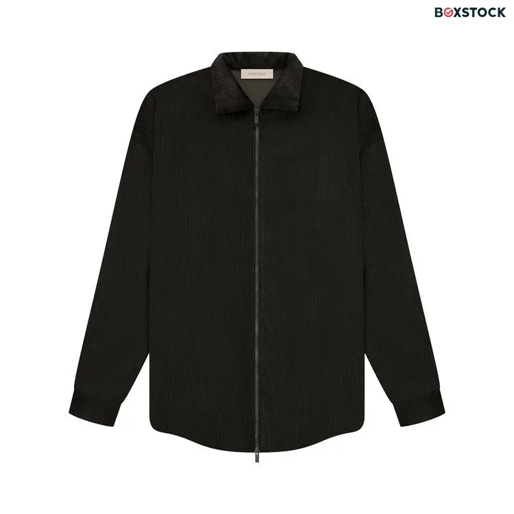 Fear of God Essentials Corduroy Shirt Jacket 'Off Black' Spring/Summer 2023