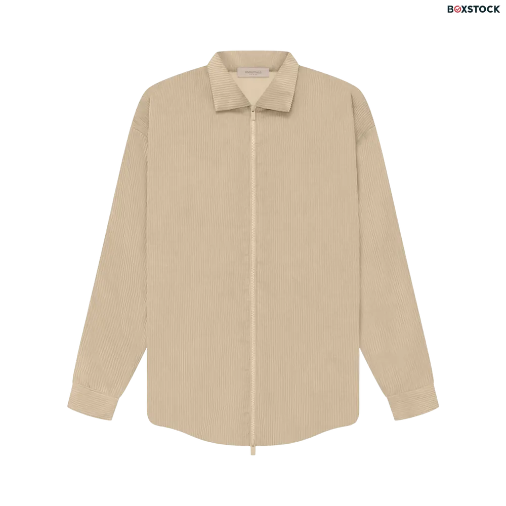Fear of God Essentials Corduroy Shirt Jacket 'Sand' Tan Spring/Summer 2023