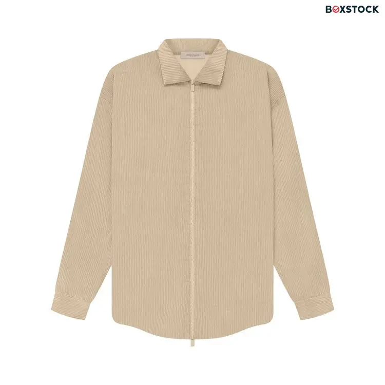 Fear of God Essentials Corduroy Shirt Jacket 'Sand' Tan Spring/Summer 2023