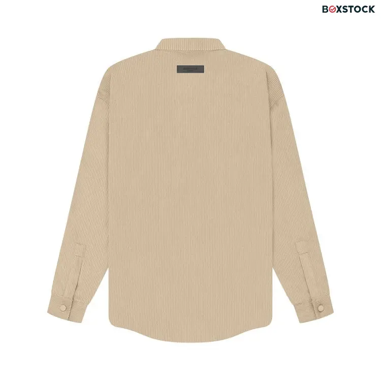Fear of God Essentials Corduroy Shirt Jacket 'Sand' Tan Spring/Summer 2023