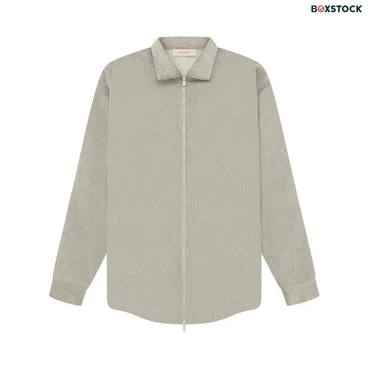 Fear of God Essentials Corduroy Shirt Jacket 'Seal' Grey Spring/Summer 2023