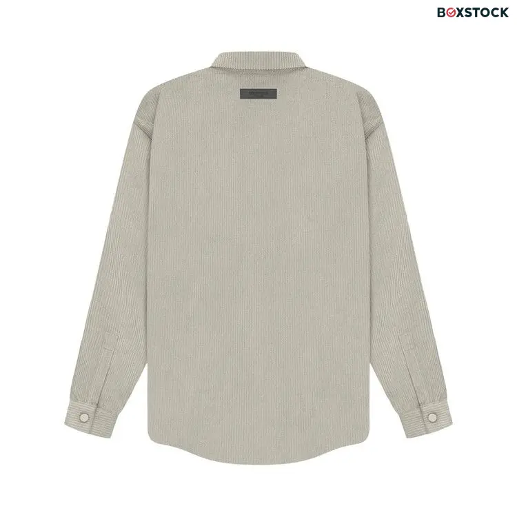 Fear of God Essentials Corduroy Shirt Jacket 'Seal' Grey Spring/Summer 2023