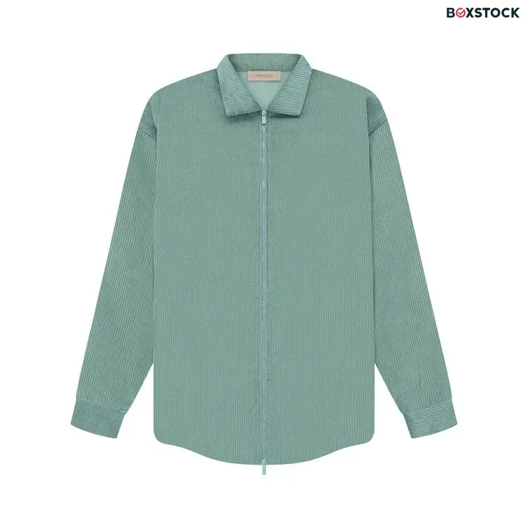 Fear of God Essentials Corduroy Shirt Jacket 'Sycamore' Green Spring/Summer 2023