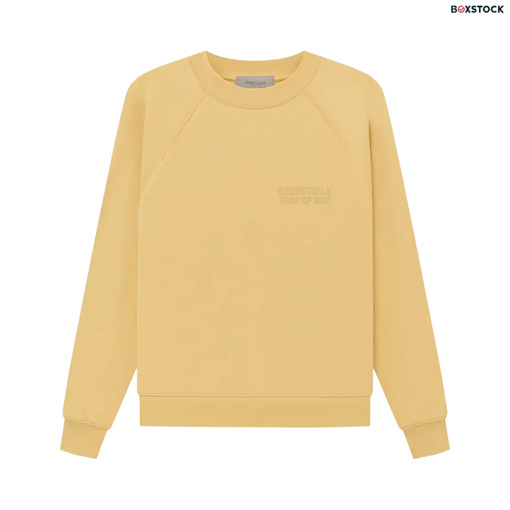 Fear of God Essentials Crewneck Sweatshirt 'Light Tuscan' Yellow Spring/Summer 2023